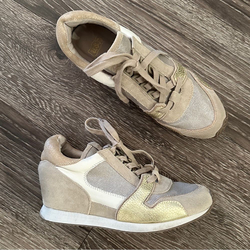 Ash Dean Metallic Wedge Sneakers